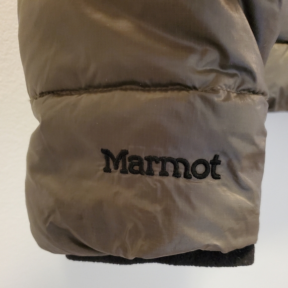 Marmot Women's Duck Down Short Bomber Puffer Jacket Coat, Olive Green, XS - Picture 3 of 16